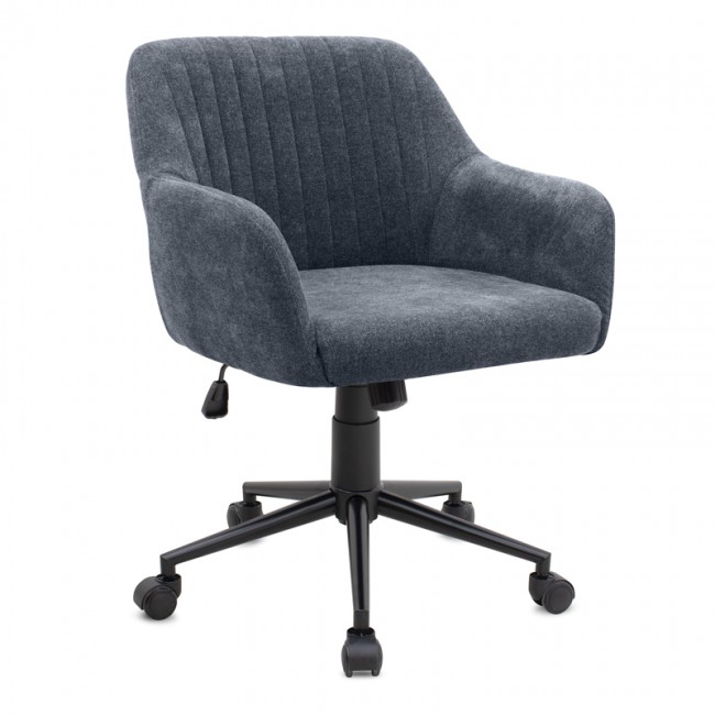 Alice Megapap office chair with linen fabric in anthracite color 61x61x80/90cm.