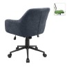Alice Megapap office chair with linen fabric in anthracite color 61x61x80/90cm.
