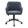 Alice Megapap office chair with linen fabric in anthracite color 61x61x80/90cm.