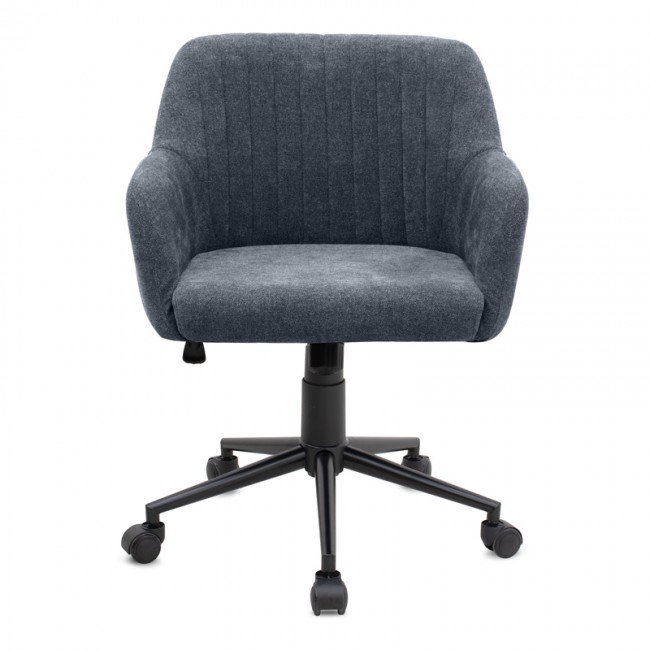 Alice Megapap office chair with linen fabric in anthracite color 61x61x80/90cm.