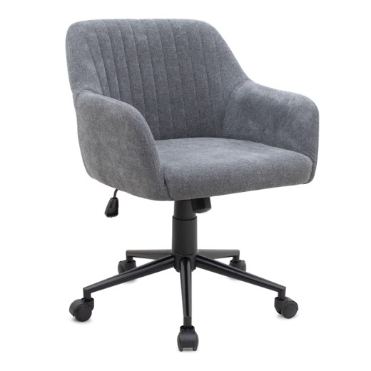 Alice Megapap office chair with linen fabric in grey color 61x61x80/90cm.