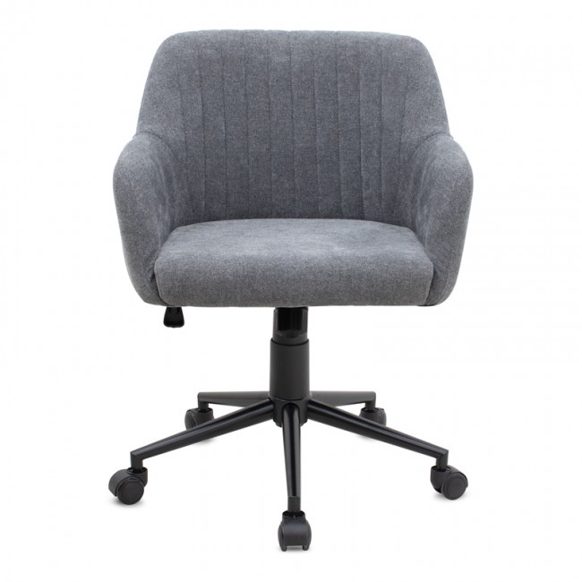 Καρέκλα γραφείου Alice Megapap υφασμάτινη χρώμα γκρι 61x61x80/90εκ.