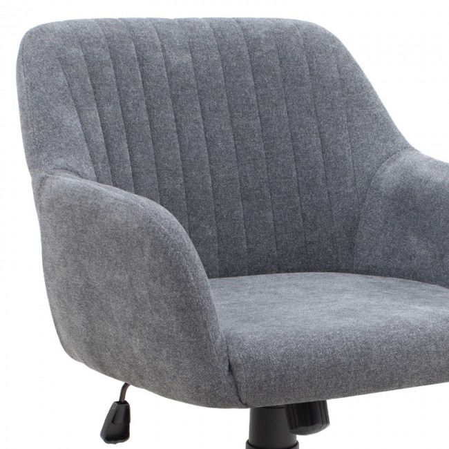 Καρέκλα γραφείου Alice Megapap υφασμάτινη χρώμα γκρι 61x61x80/90εκ.