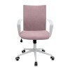 Berlin Megapap office chair with linen fabric in pink - white color 64x63x89/96cm.