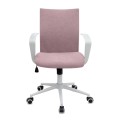 Berlin Megapap office chair with linen fabric in pink - white color 64x63x89/96cm.