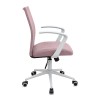 Berlin Megapap office chair with linen fabric in pink - white color 64x63x89/96cm.