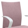 Berlin Megapap office chair with linen fabric in pink - white color 64x63x89/96cm.