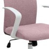 Berlin Megapap office chair with linen fabric in pink - white color 64x63x89/96cm.
