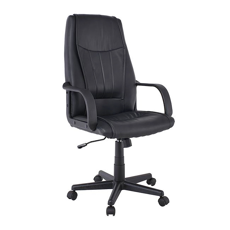 BF1410 Πολυθρόνα Γραφείου Διευθυντή Pu Μαύρο 61x68x104/114cm