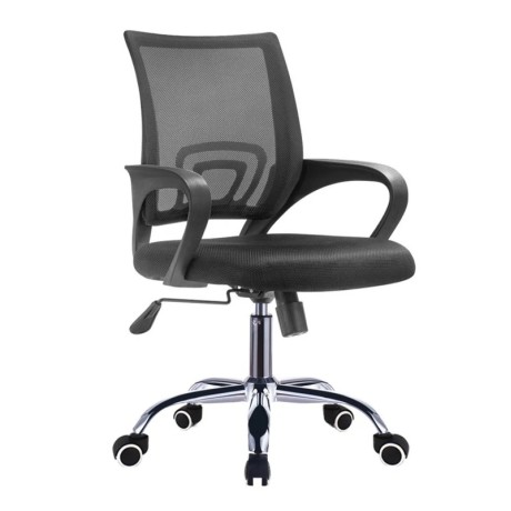 Καρέκλα γραφείου BF2101-F ύφασμα Mesh χρώμα μαύρο 57x53x90-100εκ.