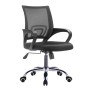 Καρέκλα γραφείου BF2101-F ύφασμα Mesh χρώμα μαύρο 57x53x90-100εκ.