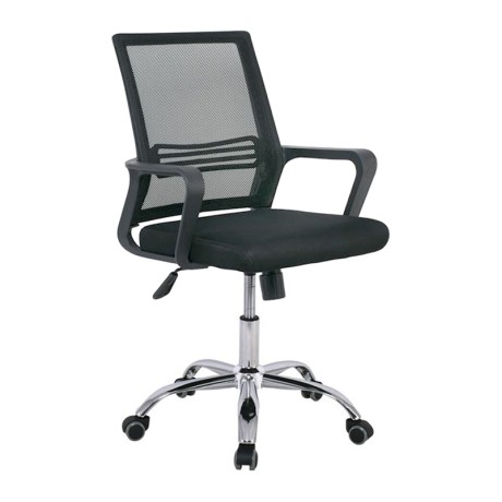 Καρέκλα γραφείου BF2110-W ύφασμα mesh χρώμα μαύρο 59x54x90/100εκ.
