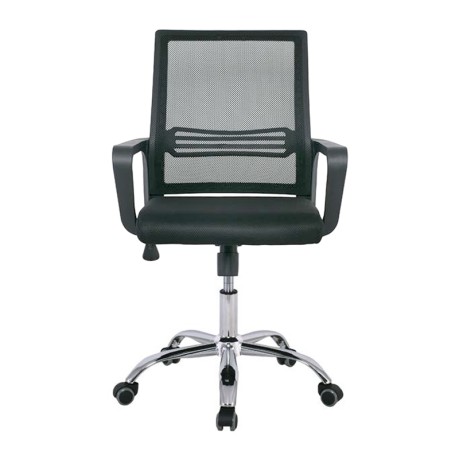 Καρέκλα γραφείου BF2110-W ύφασμα mesh χρώμα μαύρο 59x54x90/100εκ.