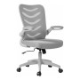 Office armchair by PP and Mesh fabric in grey color 61x61x97/107cm.