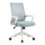 BF2965 Office Armchair White/Mesh Grey-Blue