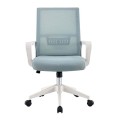 BF2965 Office Armchair White/Mesh Grey-Blue