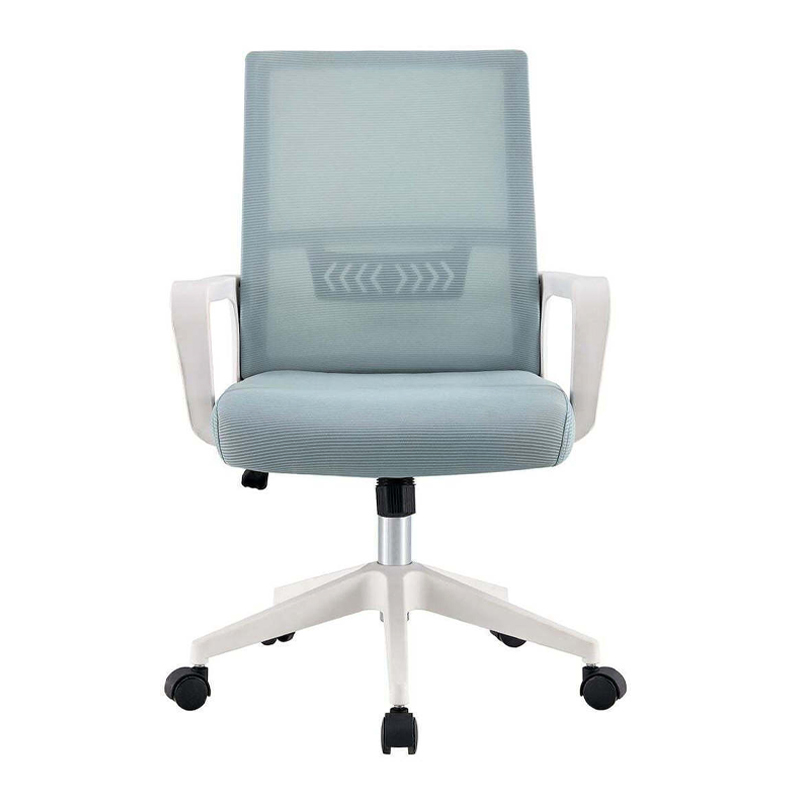 BF2965 Office Armchair White/Mesh Grey-Blue