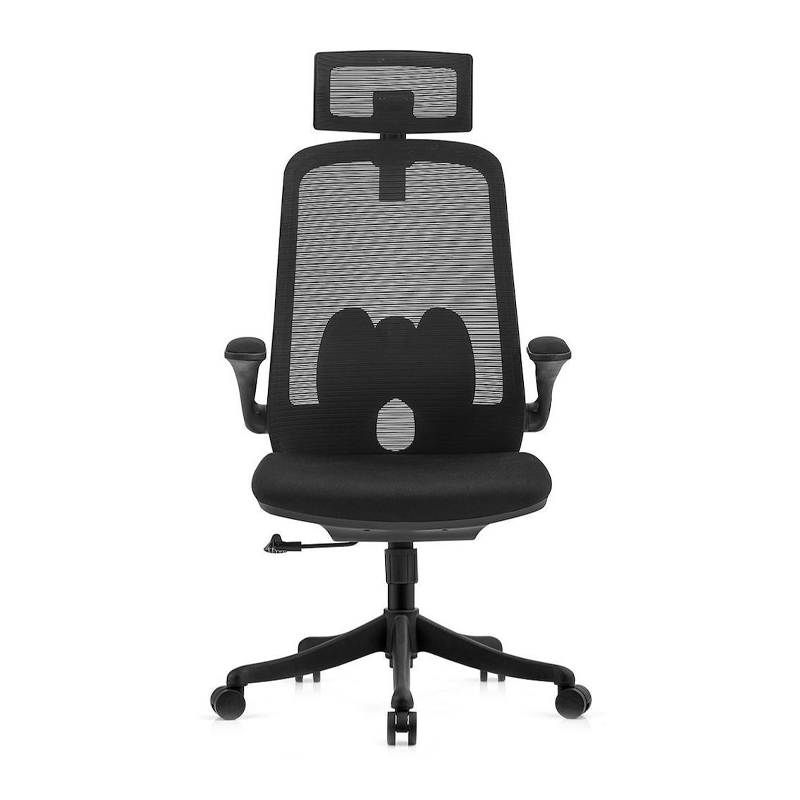 BF3950 Πολυθρόνα Γραφείου Διευθυντή, Mesh Μαύρο, Ύφασμα Μαύρο 72x63x113/123cm