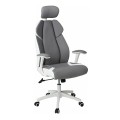 BF8300 Manager Armchair Grey Microfiber/White Pu