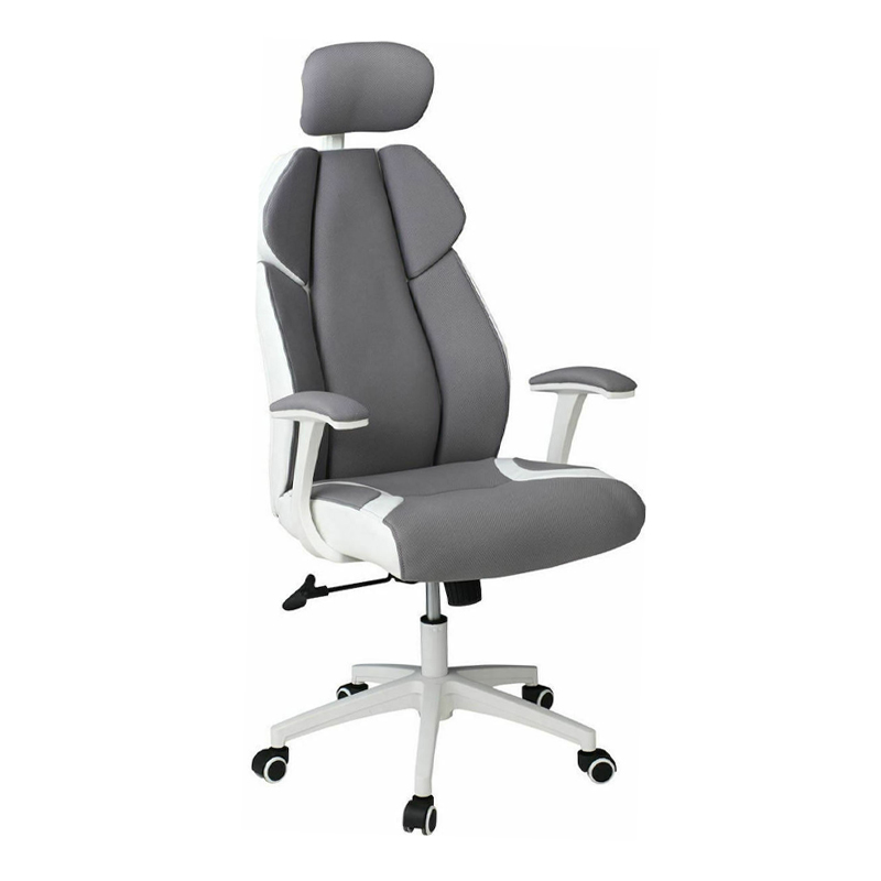 BF8300 Manager Armchair Grey Microfiber/White Pu