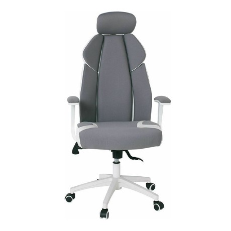 Καρέκλα γραφείου BF8300 microfiber - τεχνόδερμα χρώμα γκρι - λευκό 64x72x122/130εκ.