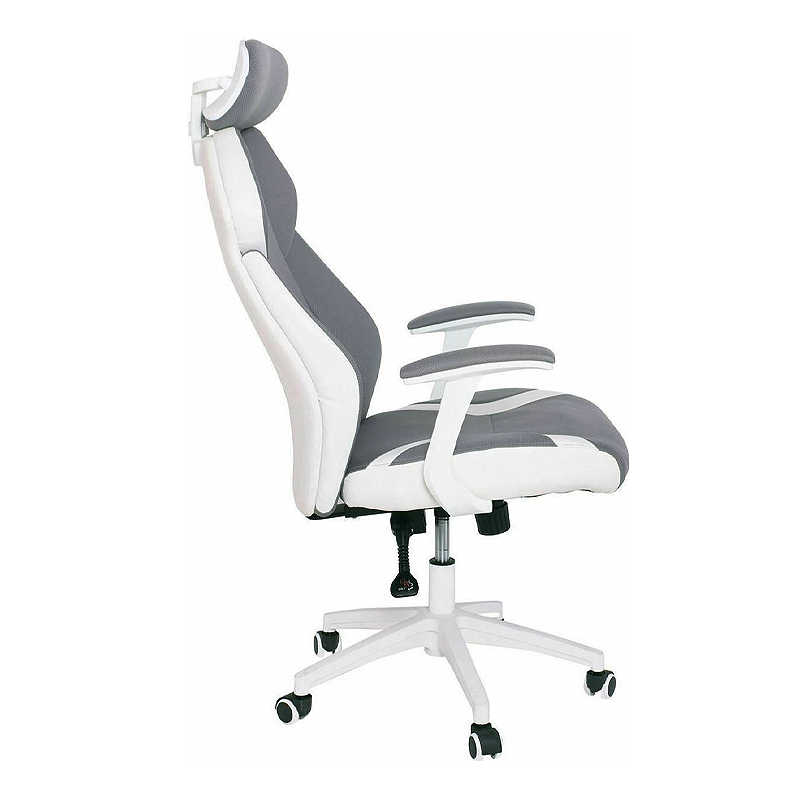 BF8300 Manager Armchair Grey Microfiber/White Pu