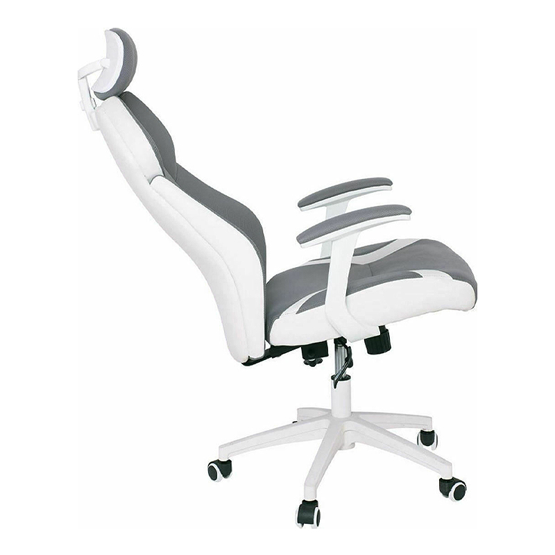 BF8300 Manager Armchair Grey Microfiber/White Pu