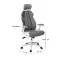 BF8300 Manager Armchair Grey Microfiber/White Pu