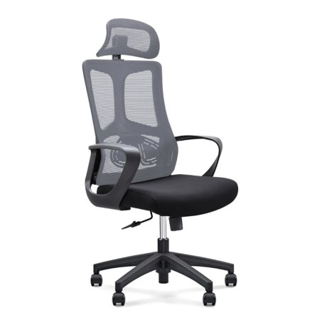 Καρέκλα γραφείου BF8600 ύφασμα mesh χρώμα μαύρο - γκρι 68x68x124/134εκ.