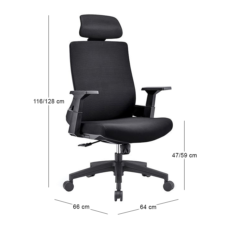 BF8900 Manager Armchair Black Mesh/Fabric