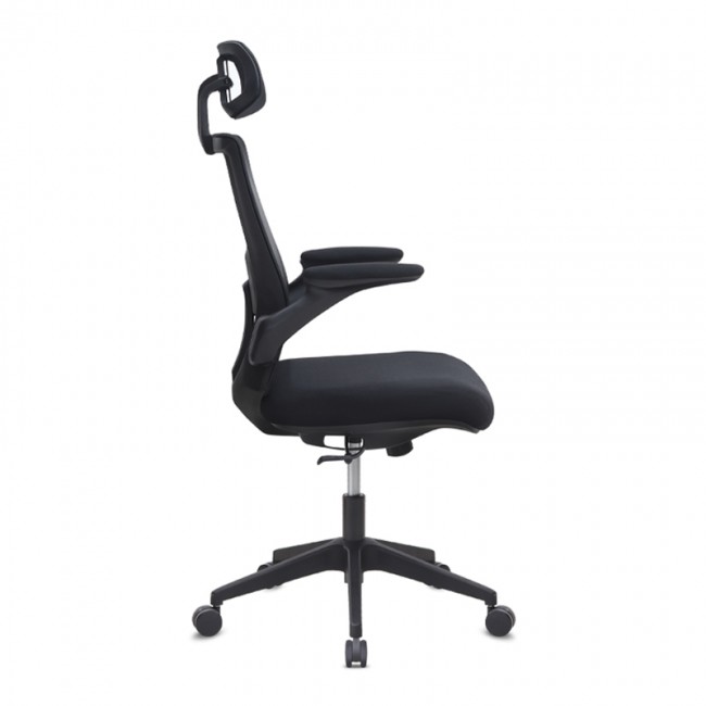 Καρέκλα γραφείου διευθυντική Belora Megapap με ύφασμα Mesh χρώμα μαύρο 63,5x62x117/127εκ.