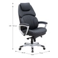 Duke Megapap  office chair with PU leather in black color 72x70x120/125cm.