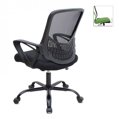 Καρέκλα γραφείου Freda Megapap με ύφασμα Mesh χρώμα μαύρο 65x65x90/100εκ.