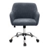 Lana Megapap office chair with linen fabric in antracite color 61x61x80/90cm.