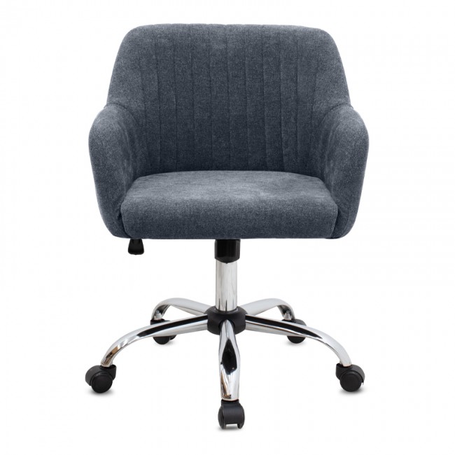 Lana Megapap office chair with linen fabric in antracite color 61x61x80/90cm.