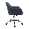 Lana Megapap office chair with linen fabric in antracite color 61x61x80/90cm.