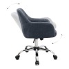 Lana Megapap office chair with linen fabric in antracite color 61x61x80/90cm.