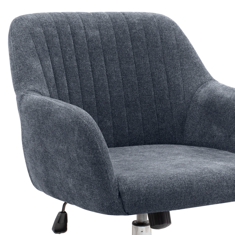 Lana Megapap office chair with linen fabric in antracite color 61x61x80/90cm.