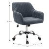Lana Megapap office chair with linen fabric in antracite color 61x61x80/90cm.