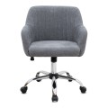 Lana Megapap office chair with linen fabric in grey color 61x61x80/90cm.