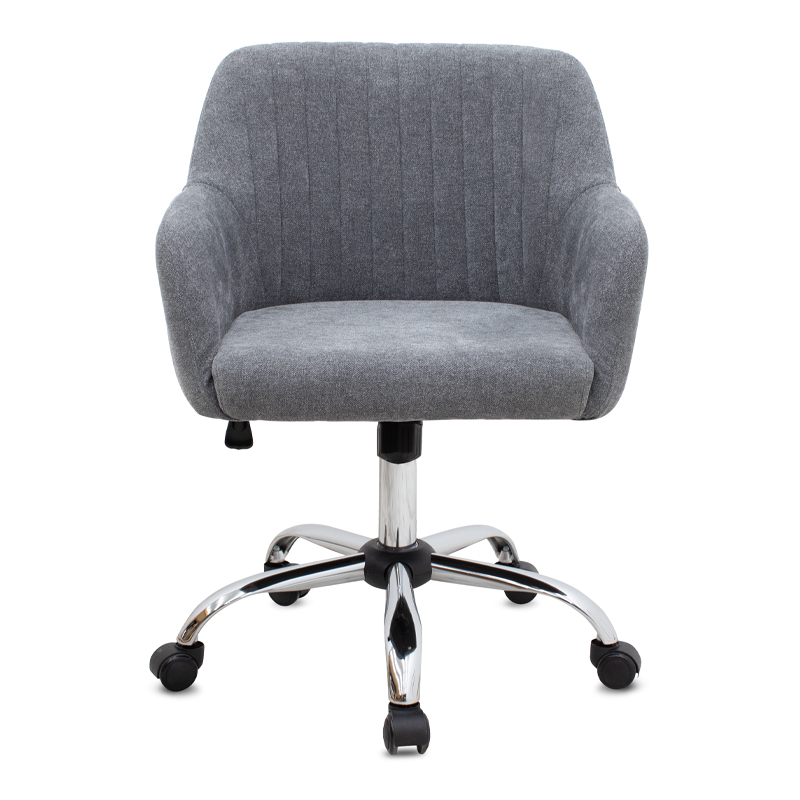 Lana Megapap office chair with linen fabric in grey color 61x61x80/90cm.