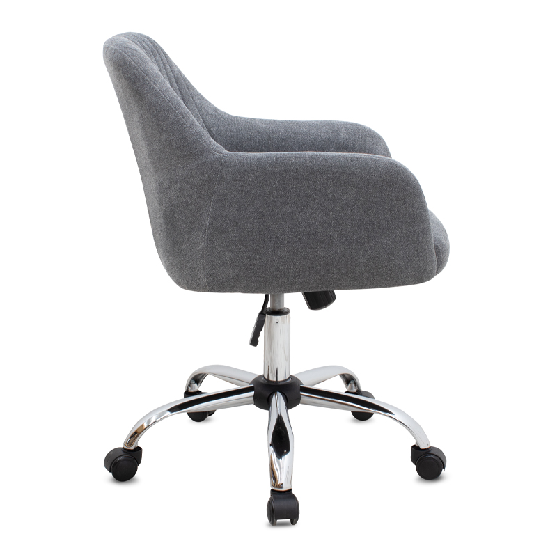 Lana Megapap office chair with linen fabric in grey color 61x61x80/90cm.