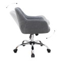 Lana Megapap office chair with linen fabric in grey color 61x61x80/90cm.