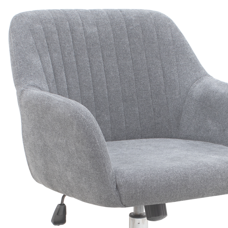 Lana Megapap office chair with linen fabric in grey color 61x61x80/90cm.