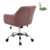 Lana Megapap office chair with linen fabric in dark pink color 61x61x80/90cm.