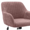 Lana Megapap office chair with linen fabric in dark pink color 61x61x80/90cm.