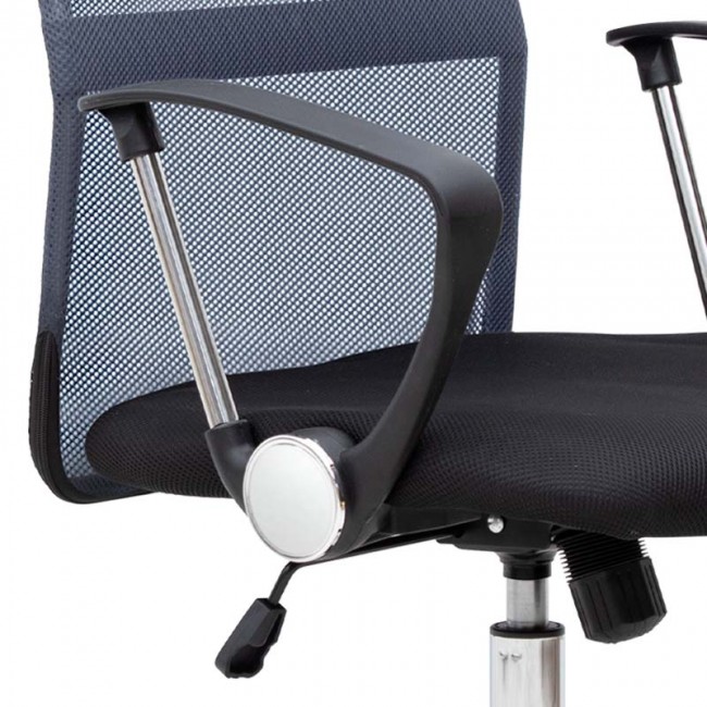 Marco Megapap office chair with Mesh fabric in grey - black color 62x59x110/120cm.