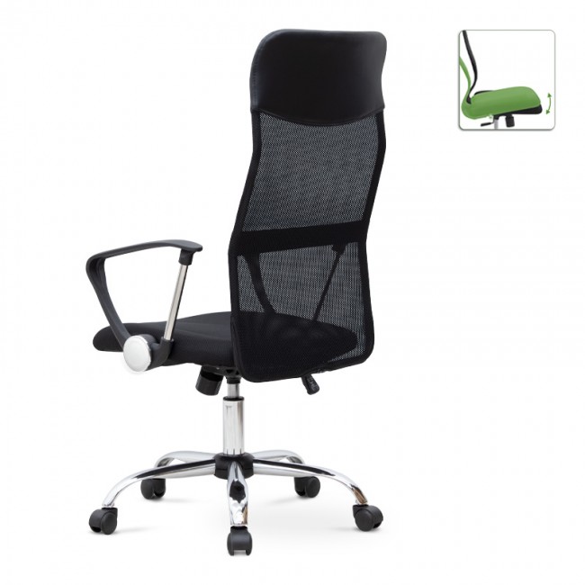 Marco Megapap office chair with Mesh fabric in black color 62x59x110/120cm.