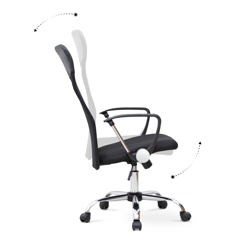 Marco Megapap office chair with Mesh fabric in black color 62x59x110/120cm.