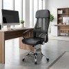 Ovis Megapap office chair with PU and Mesh fabric in black color 63x63x119/129cm.